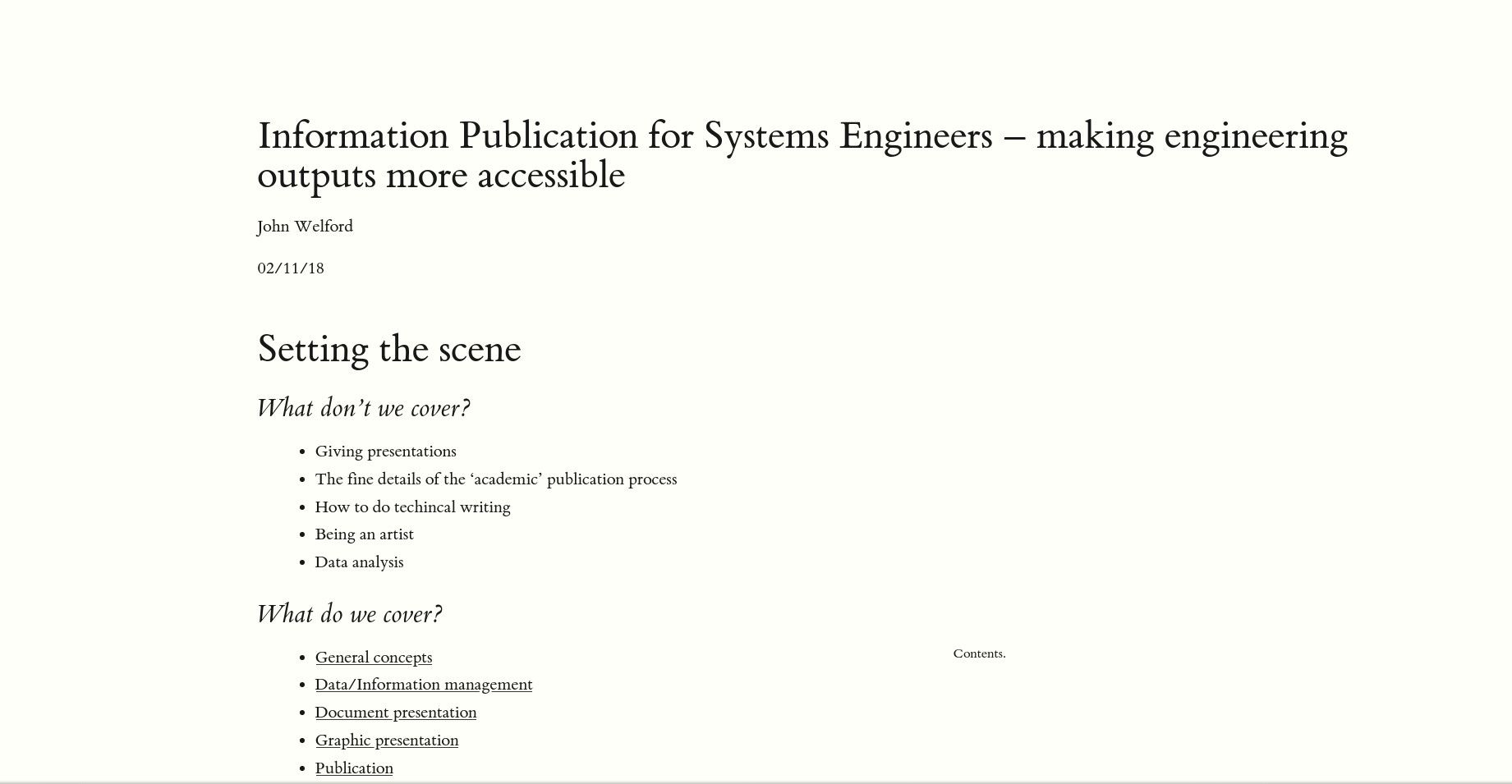 Information Publication screenshot